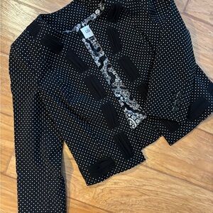CAbi Black and White Polka Dot Blazer